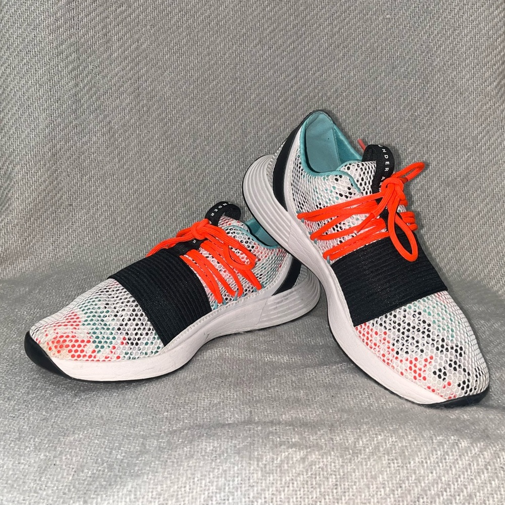 Lightly Worn Women’s Multi-Color Athletic Under Armor Tennis Shoes